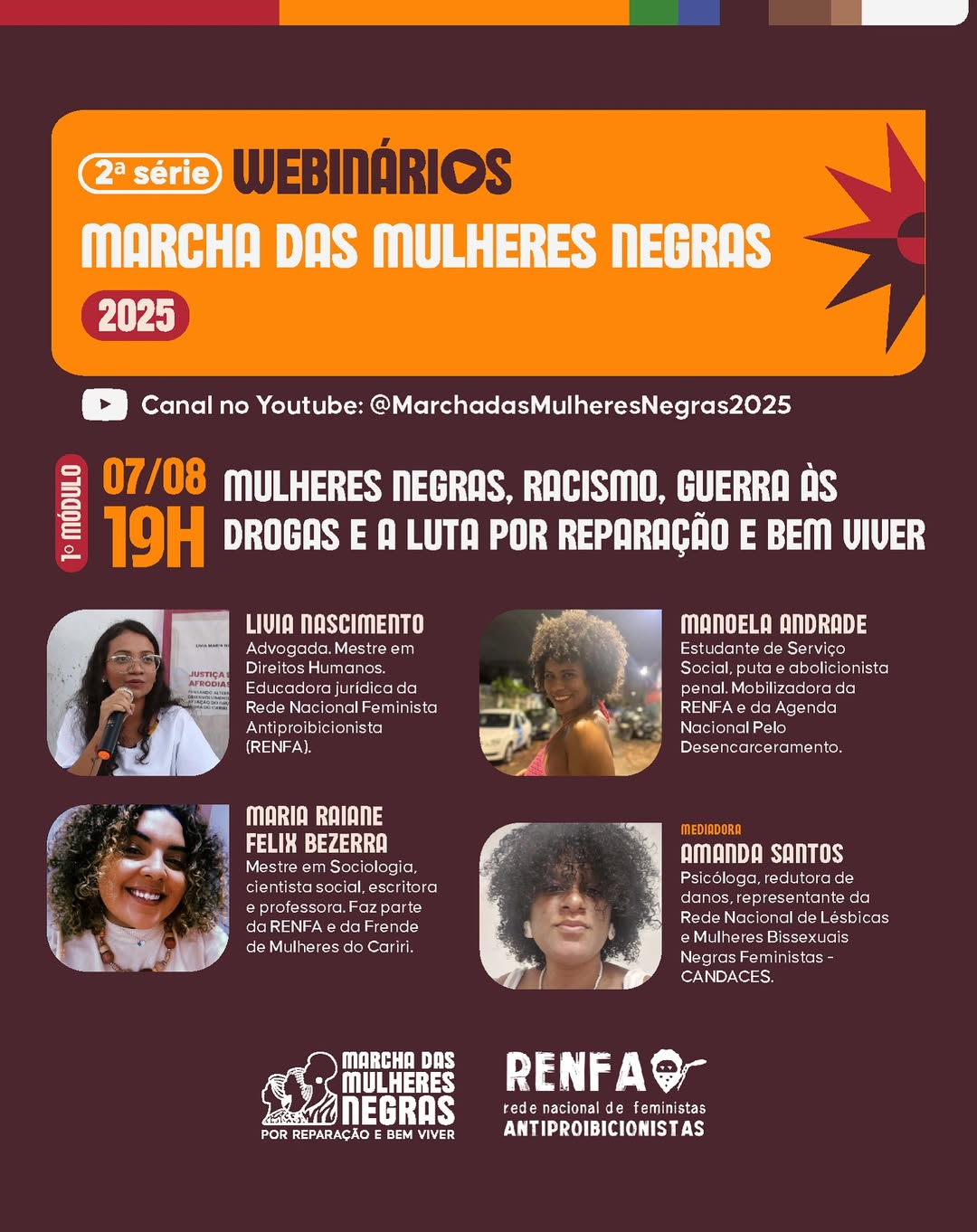 2ª Série de Webinários da Marcha das Mulheres Negras por Reparação e Bem Viver