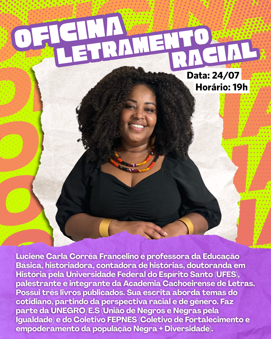 Nota Pública Solidariedade a professora Luciene Francelino!